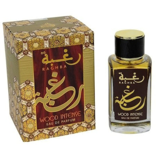 Apa de Parfum Lattafa, Raghba Wood Intense parfümök, Barbati, 100 ml